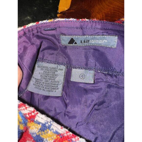 Women’s Vintage Liz Wear Plaid Skirt Size 4 %60 Wool - Picture 7 of 7